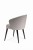 Mirek 5 krzesło tapicerowane szare nogi czarne