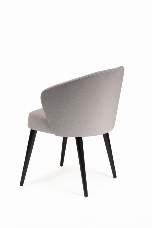 Mirek 5 krzesło tapicerowane szare nogi czarne