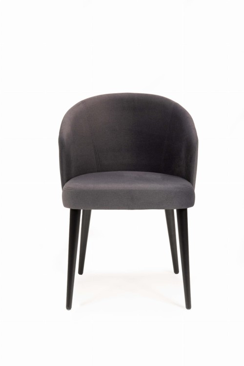 Mirek 5 krzesło tapicerowane szare nogi czarne