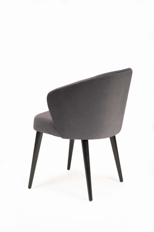 Mirek 5 krzesło tapicerowane szare nogi czarne