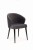 Mirek 5 krzesło tapicerowane szare nogi czarne