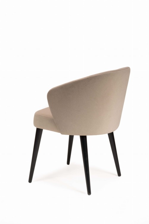 Mirek 5 krzesło tapicerowane beżowe nogi czarne