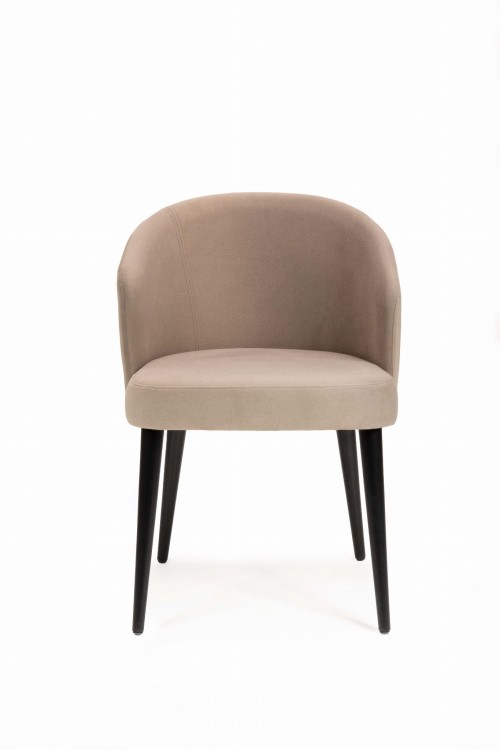 Mirek 5 krzesło tapicerowane beżowe nogi czarne