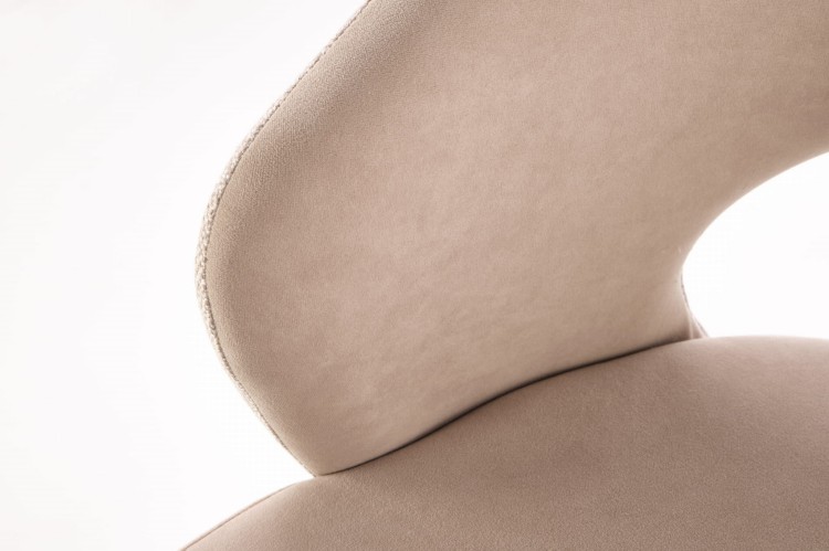 Mirek 6 krzesło tapicerowane beżowe nogi czarne