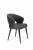 Mirek 6 krzesło tapicerowane w odcieniu ciemnej szarości nogi czarne