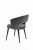 Mirek 6 krzesło tapicerowane w odcieniu ciemnej szarości nogi czarne