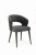 Mirek 6 krzesło tapicerowane w odcieniu ciemnej szarości nogi czarne