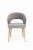 Mirek 6 krzesło tapicerowane szare dąb artisan