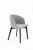Flavio 2 krzesło tapicerowane szare nogi czarne
