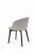 Flavio 2 krzesło tapicerowane szare nogi czarne