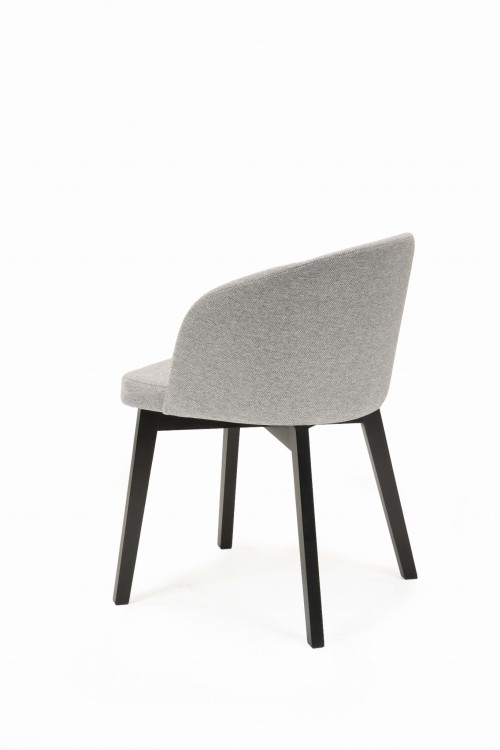 Flavio 2 krzesło tapicerowane szare nogi czarne