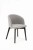 Flavio 2 krzesło tapicerowane szare nogi czarne