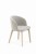 Flavio 2 krzesło tapicerowane szare nogi dąb sonoma