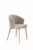 Flavio 5 krzesło tapicerowane beżowe nogi dąb sonoma