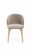 Flavio 5 krzesło tapicerowane beżowe nogi dąb sonoma