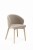 Flavio 5 krzesło tapicerowane beżowe nogi dąb sonoma