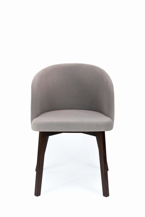 Flavio 2 krzesło tapicerowane bukowe szare nogi kolor orzech