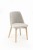 Flavio 1 krzesło tapicerowane szare nogi dąb artisan