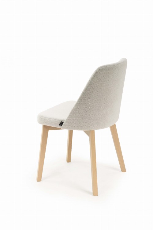 Flavio 1 krzesło tapicerowane szare nogi dąb artisan