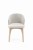 Flavio 5 krzesło tapicerowane szare nogi dąb sonoma