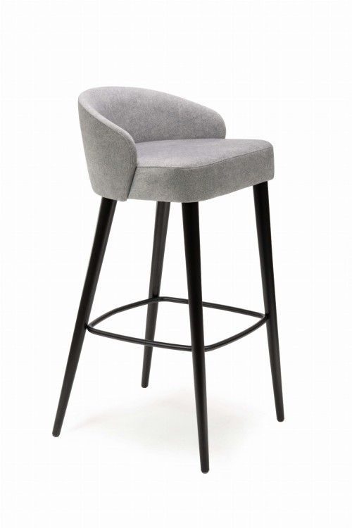 Mirek 5 hoker wysoki tapicerowany tkanina do wyboru nogi czarne