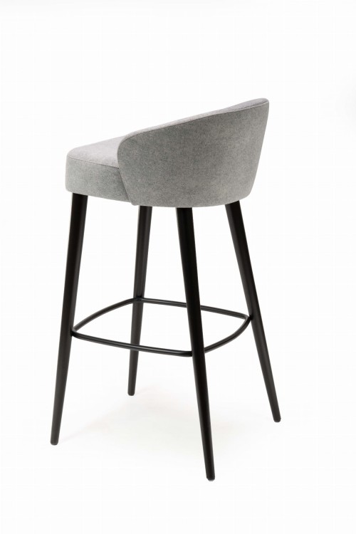 Mirek 5 hoker wysoki tapicerowany tkanina do wyboru nogi czarne