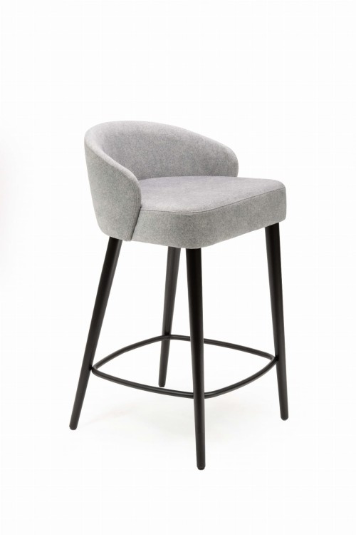 Mirek 5 hoker niski tapicerowany tkanina do wyboru nogi czarne