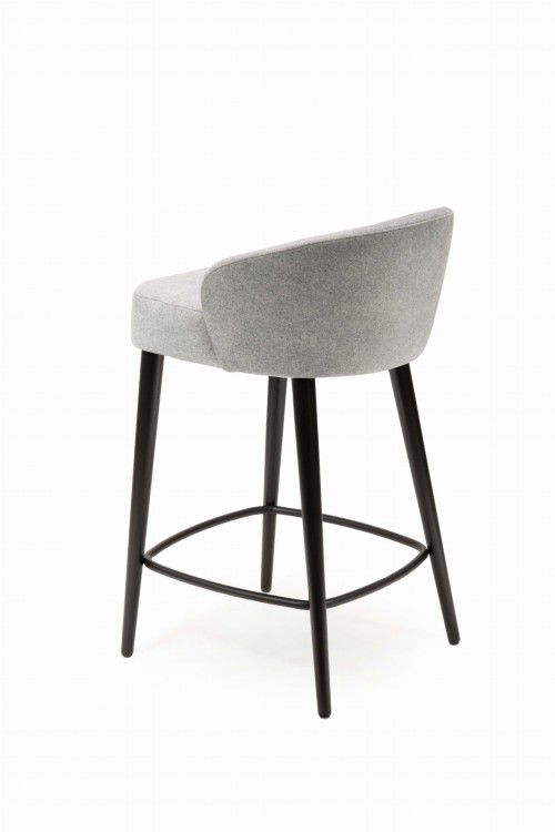 Mirek 5 hoker niski tapicerowany tkanina do wyboru nogi czarne