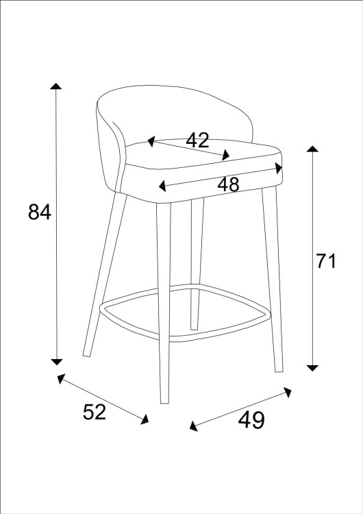 Mirek 5 hoker niski tapicerowany tkanina do wyboru nogi czarne