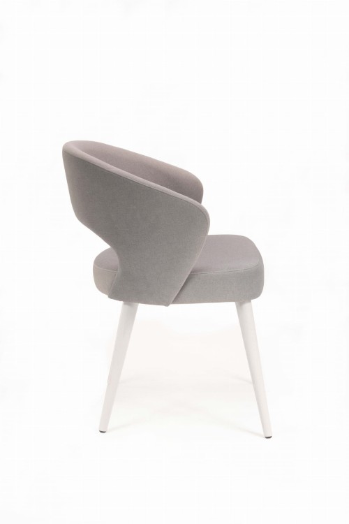 Mirek 6 krzesło tapicerowane tkanina do wyboru nogi białe