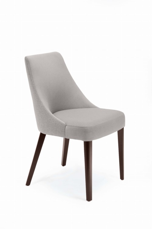 Caro 2 krzesło tapicerowane tkanina do wyboru nogi orzech