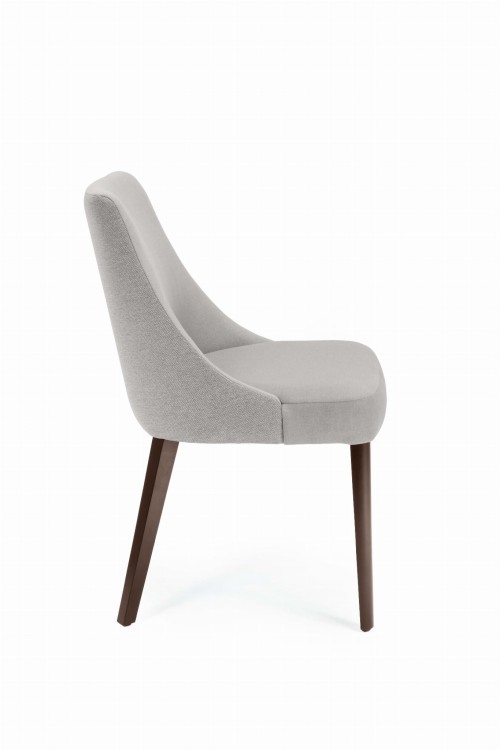 Caro 2 krzesło tapicerowane tkanina do wyboru nogi orzech