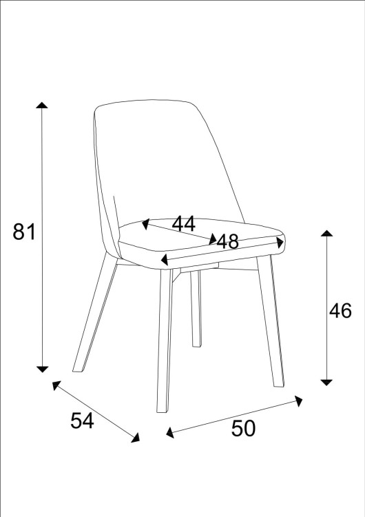 Flavio 1 krzesło tapicerowane nogi dąb sonoma