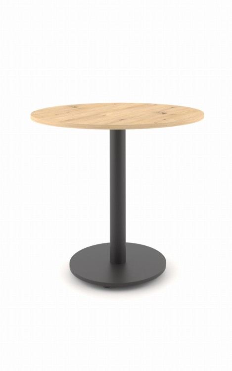 ST60M stół okrągły dąb artisan  nogi metalowe czarne