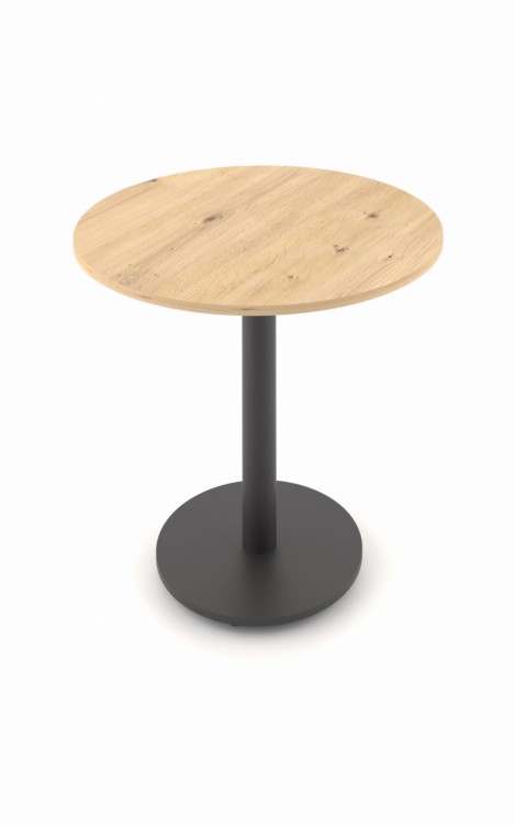 ST60M stół okrągły dąb artisan  nogi metalowe czarne